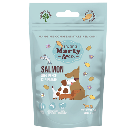 Lachs-Snack für Hunde (80g) – Gesund & knusprig belohnen